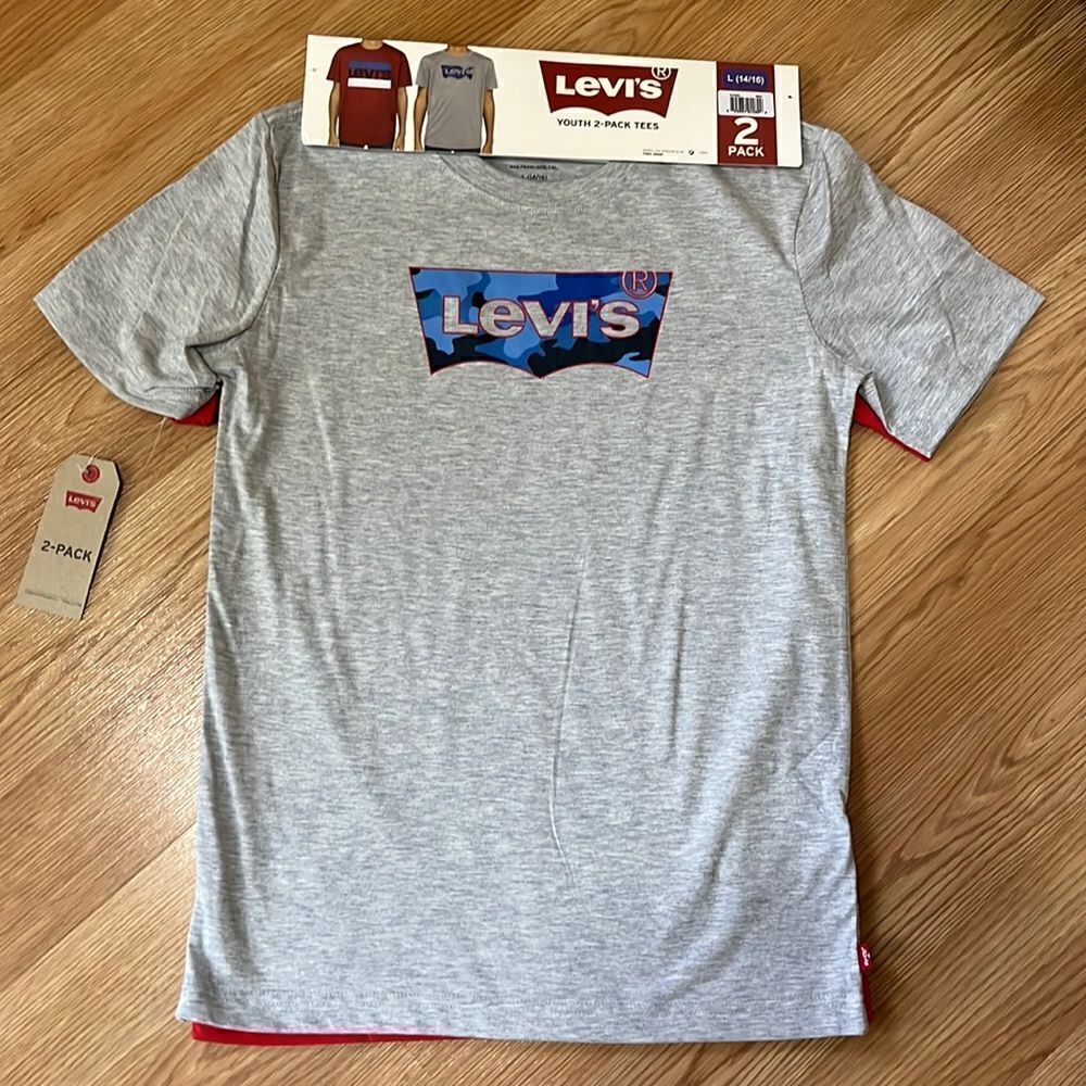 Levi’s Boys 2-Pack Size Large 14-16 Tees